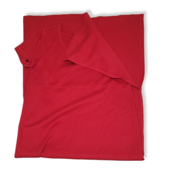 Lauren Ralph Lauren deep red 100% Cotton Maxi Dress Size XL. - Picture 3 of 10